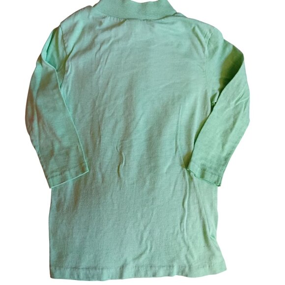 Boys 6 Vintage Sears T-shirt Sears Mint Green LS Mock Neck Single Stitch Paint - Picture 4 of 7